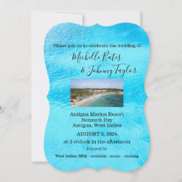 Destinationsbröllopsinbjudan - Antigua