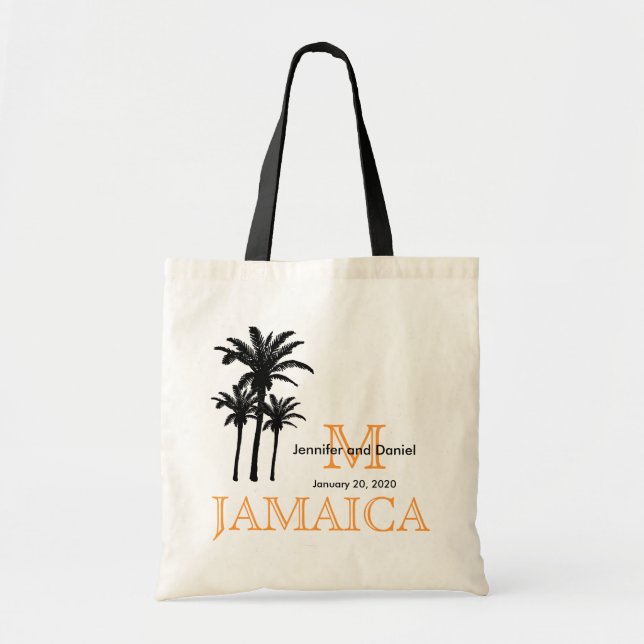 Destinationsbrölloptote bags Jamaica Tygkasse (Framsidan)