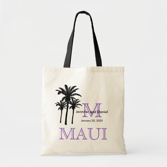 Destinationsbrölloptote bags Maui Tygkasse (Framsidan)