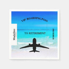 Destinationsfack för Pension-boardingpass Pappersservett