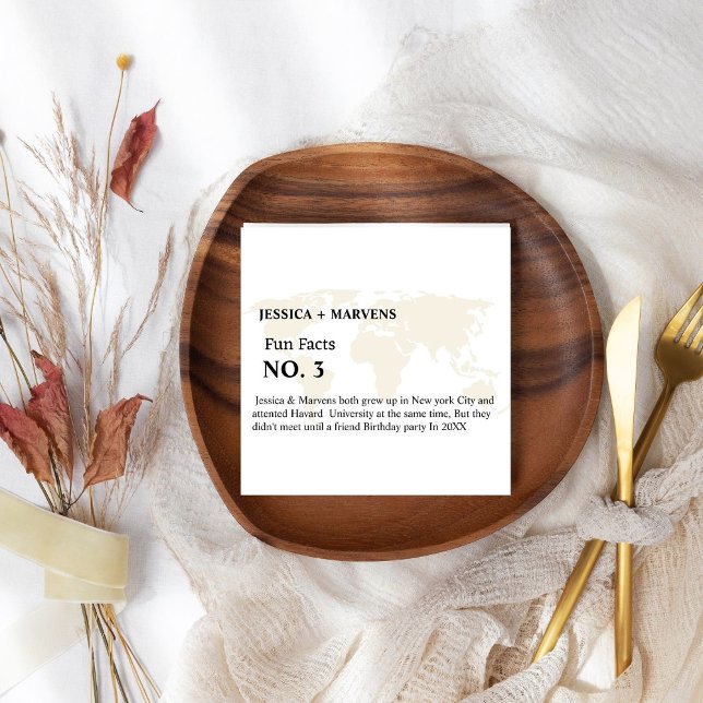 Destinationsfakt för Roligt, bröllop, repetitionsm Pappersservett (Skapare uppladdad)