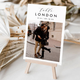 Destinationsfoto för bröllop och Namn Bordsnummer