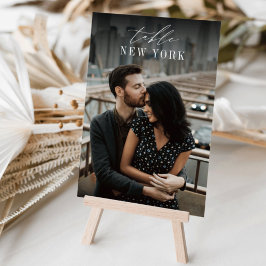Destinationsfoto för bröllop och Namn Bordsnummer