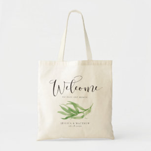 Destinationsgäst för Tropical Löv Welcome Bag Tygkasse