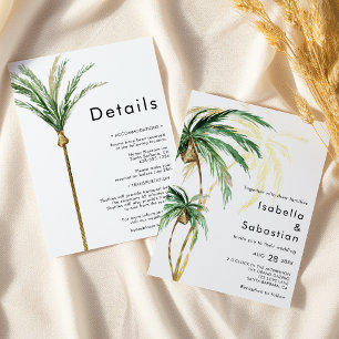 Destinationsinformation för Handflatan Träd allt p Inbjudningar