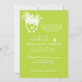 Destinationskartong för Lime Beach Handflatan Träd Inbjudningar