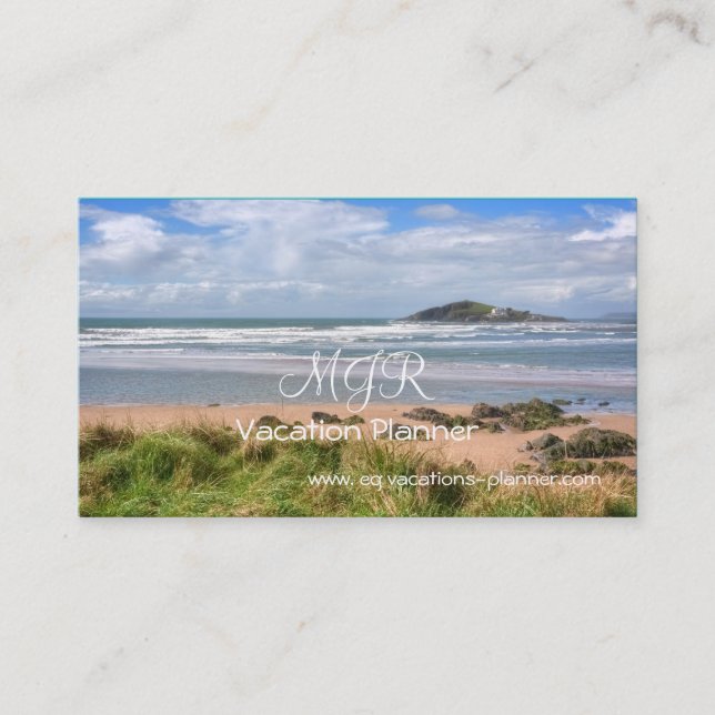 Destinationsplanerare för brittiska resebesök visitkort (Framsida)