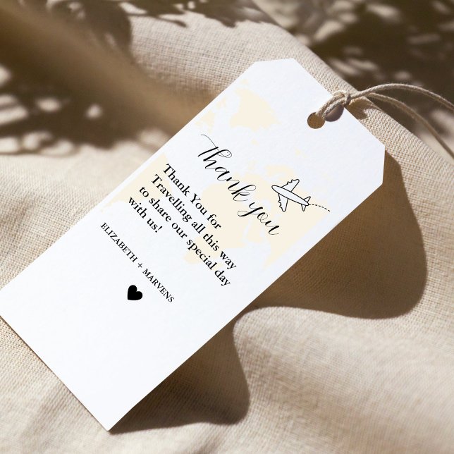 Destinationstest bröllop tack för ditt tack presentetikett (Skapare uppladdad)