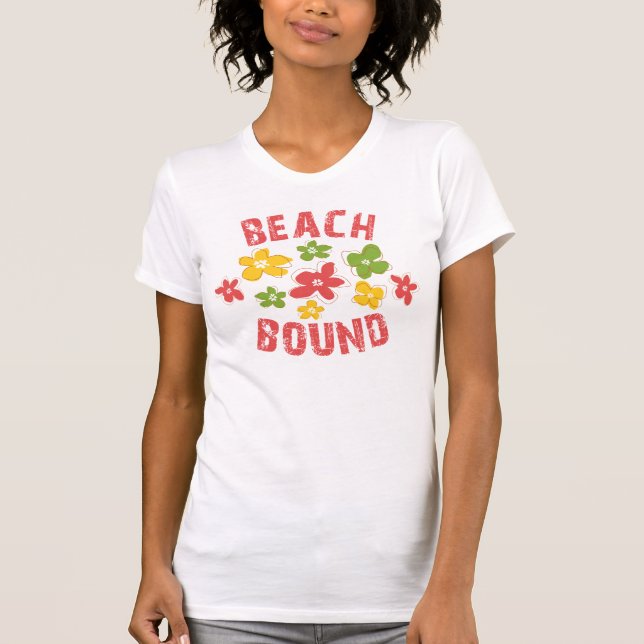 Destinerad blom- t-skjorta för strand tee (Framsida)