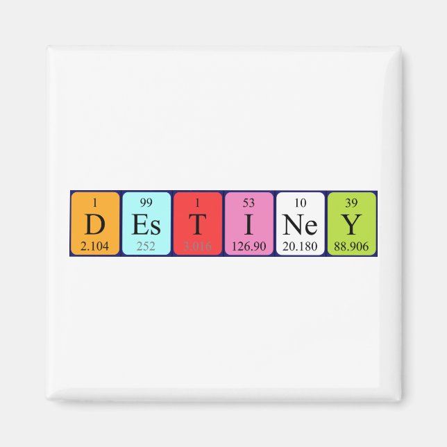 Destiney Periey bord namn magnet (Framsidan)