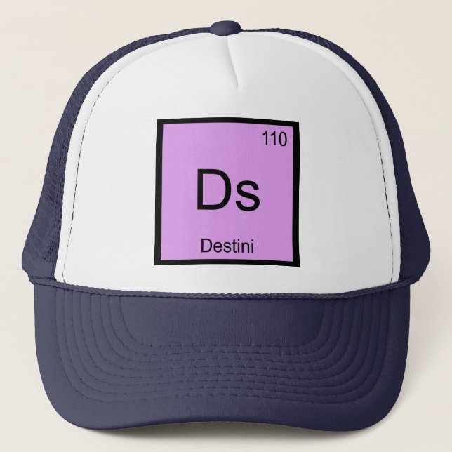 Destini Namn Kemiskt Element Periodiska Systemet Keps (Framsida)