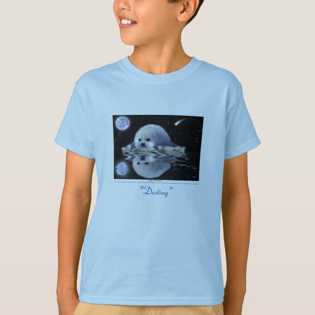 "DESTINY" Art & Story HARP SEAL T-shirts (Framsida)