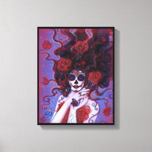 Destiny Day of the dead poster utskrift efter Rene Canvastryck