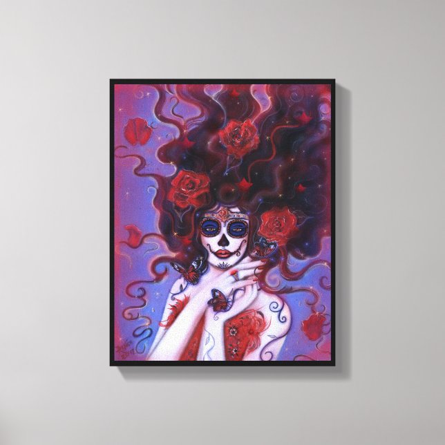 Destiny Day of the dead poster utskrift efter Rene Canvastryck (Framsida)