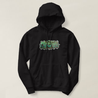 Destiny Grön Graffiti Typografi Svart Hoodie