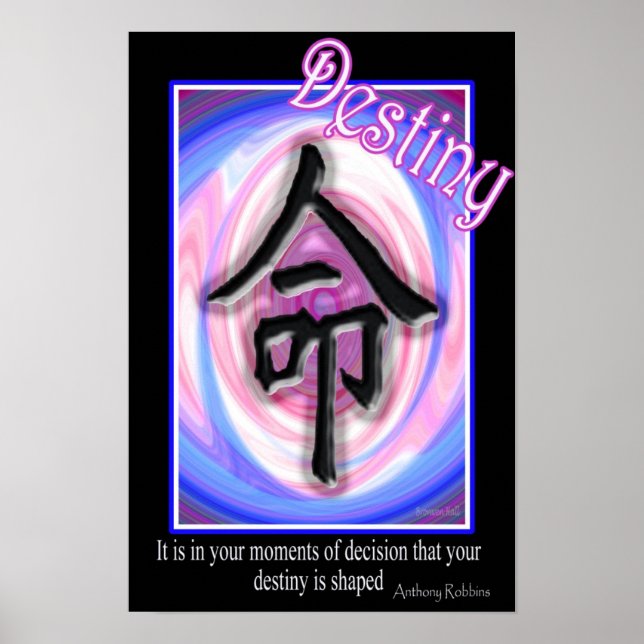 Destiny - kinesisk symbol poster (Framsidan)