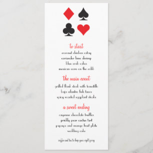 Destiny Las Vegas Bröllop Menu Meny