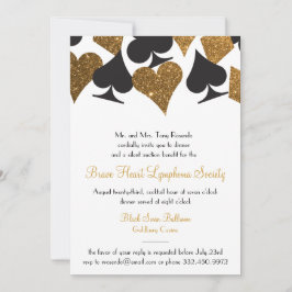 Destiny Las Vegas Casino Party Faux Guld Glitter Inbjudningar