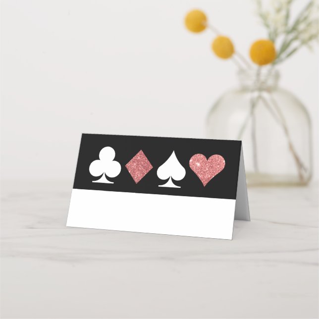 Destiny Las Vegas Glitted Ro Guld Place Card Placeringskort (Framsida)