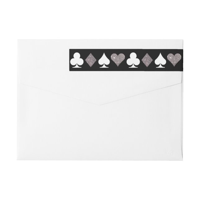 Destiny Las Vegas Glittered Platinum Black Adress Etikettband (Baksidan)