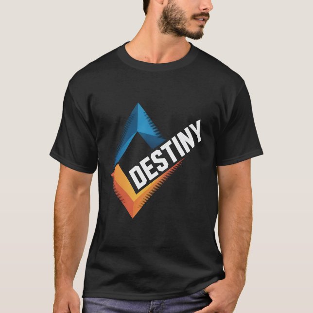 Destiny Motivational T-Shirt | Modern Geometric Gr (Framsida)