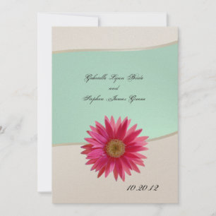 Destiny Rosa Gerbera Inbjudningar