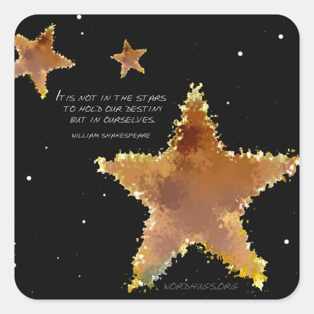 Destiny Stars Fyrkantigt Klistermärke (Framsida)