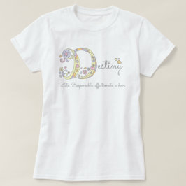 Destiny tjejer D namn betyder monogramt Tee Shirt