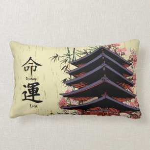 destiny tur kanji japanese pagoda cherry blommars lumbarkudde