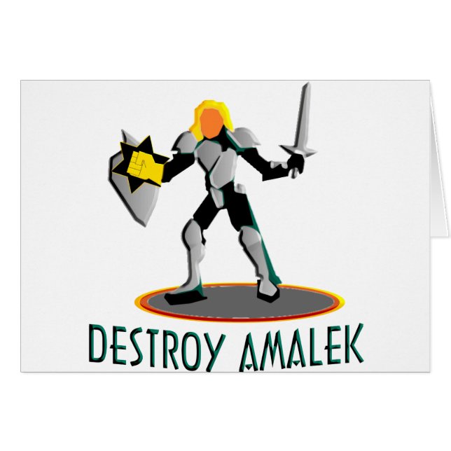 Destroy Amalek Hälsningskort (Framsidan Horizontal)