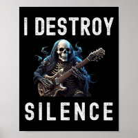 Destroy Silence Ghost Guitar Funny Guitar