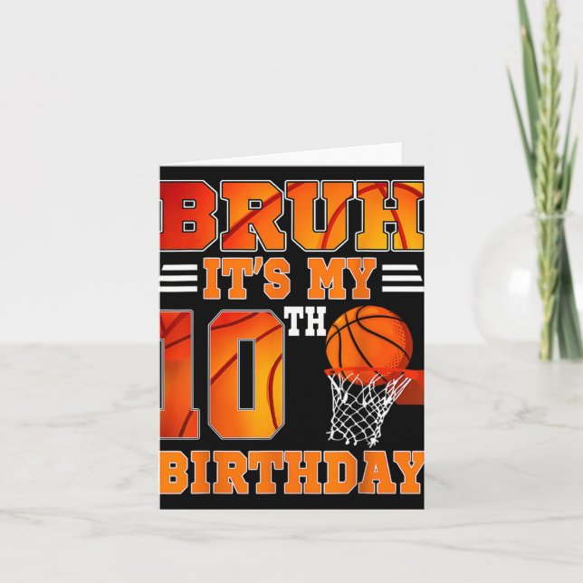 Det 10 år gamla baskettemat för min 10-dagarsdag kort (Framsida)