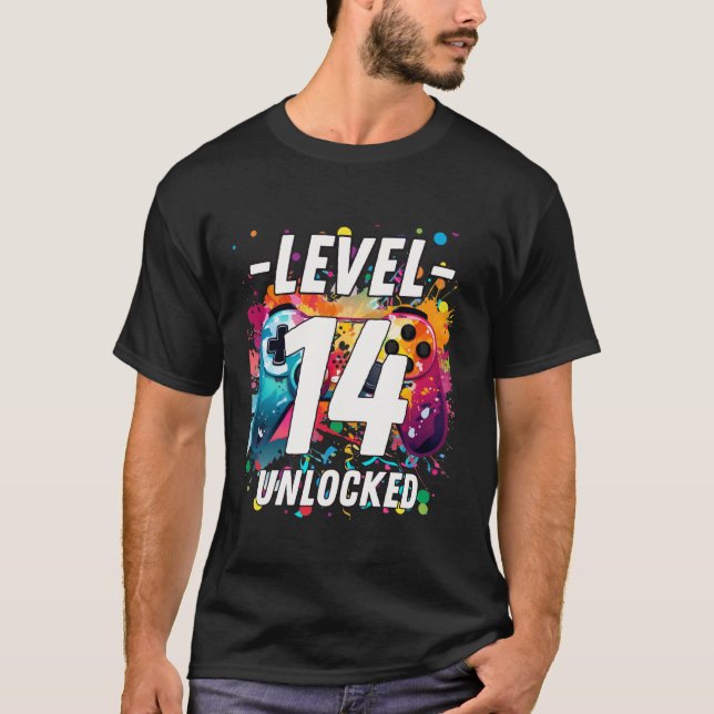 Det 14:e födelsedagsspelet på videospelet 14:e B T Shirt (Framsida)