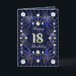 det 18th födelsedagkortet med samlas av juvlar kort<br><div class="desc">Ett födelsedagkort med juvlar,  sparkles och laddar av ögat som fångar bling. Ett mycket olikt kort som du kan personifiera.</div>