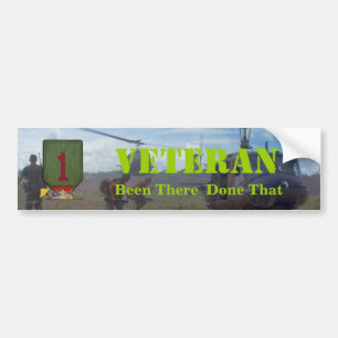 det 1st krig för infanteriuppdelningsnam vets bildekal