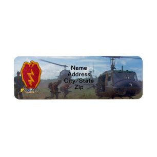 det 25th krig för infanteriuppdelningsvietnam nam returadress etikett