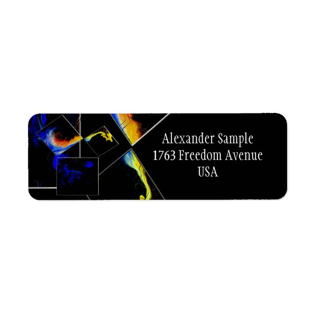 Det 47:e problemet med Euclid (Cosmic) Returadress Etikett (Framsidan)