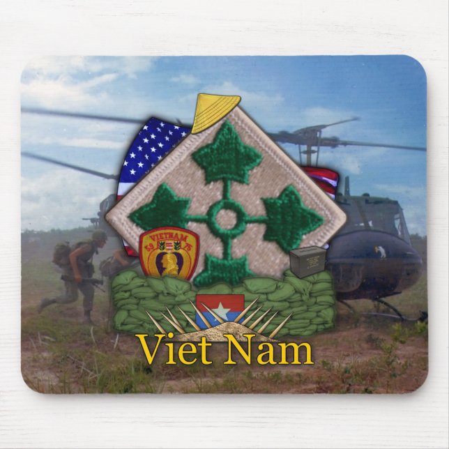 det 4th infanteriuppdelningsvietnamkriget vets musmatta (Framsidan)