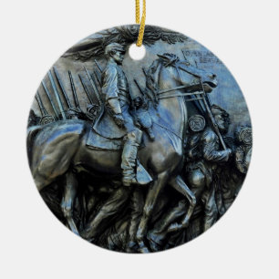Det 54th Massachusetts volontärinfanterit Regiment Julgransprydnad Keramik