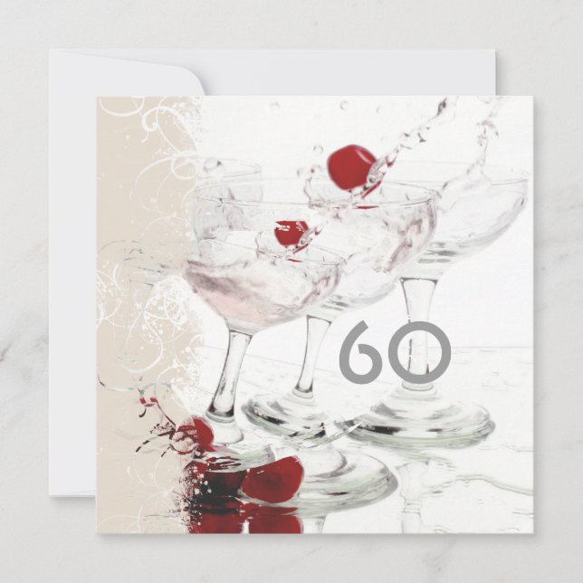 Det 60 födelsedag firandepartyet ha som huvudämne inbjudningar (Framsida)