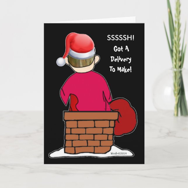 Det Abe R klottret gör en leverans Helgkort (Framsida)