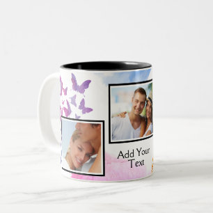 Det abstrakt fotoet för vattenfärginslag 3 Två-Tonad mugg