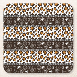 Det afrikanska trycket med cheetahen flår mönster underlägg papper kvadrat