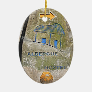 Det Albergue vandrarhem undertecknar, El Camino, Julgransprydnad Keramik