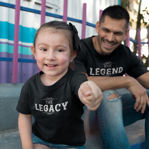 Det äldre Fars dag Girls' Black T Shirt