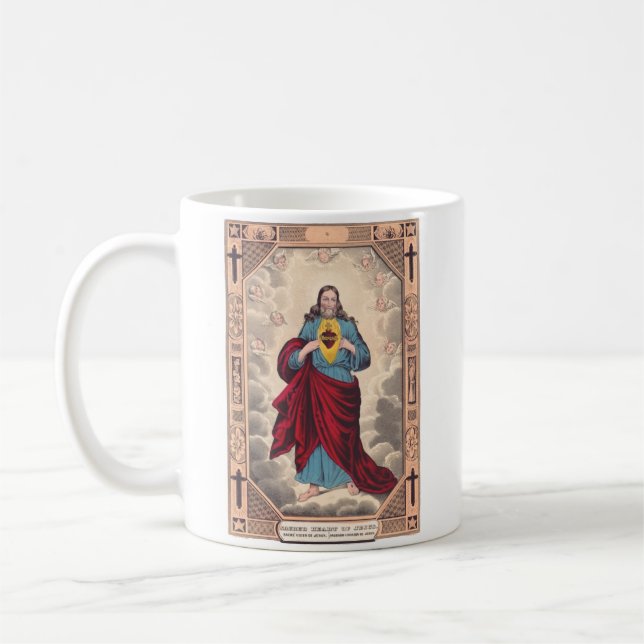 Det allraheligaste hjärta kaffemugg (Vänster)