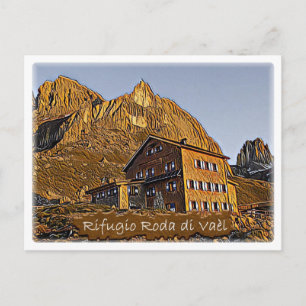 Det - alpine hut Roda di Vael - Dolomiti - Vykort