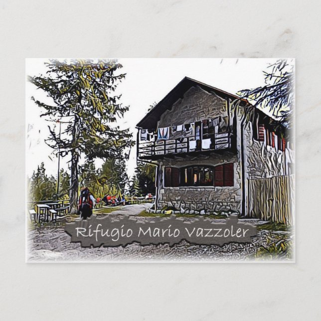 Det - Alpinhöns Mario Vazzoler - Dolomiti - Vykort (Framsida)