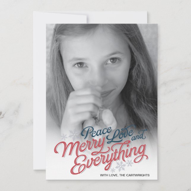 Det Americana röda bandet skrivar Julkort (Framsida)