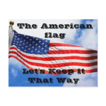 Det amerikanska Flagga vykort